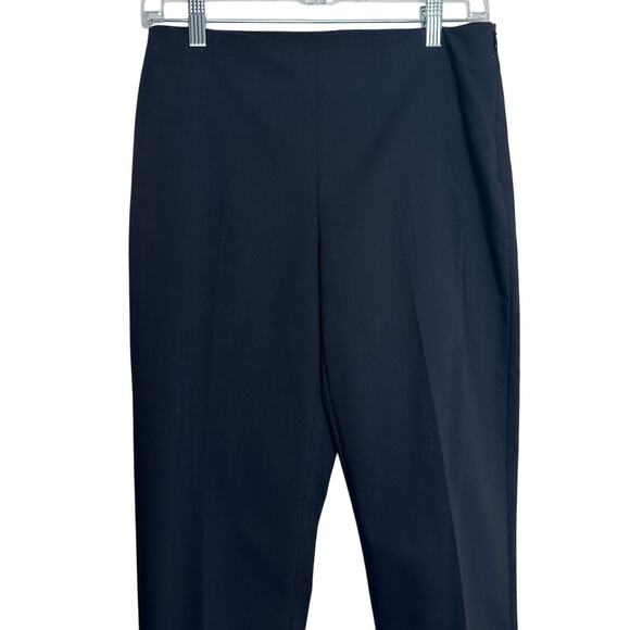 Blue Les Copains Cotton Blend Navy Blue Ankle Trousers sz 40=8 EUC - Picture 2 of 8